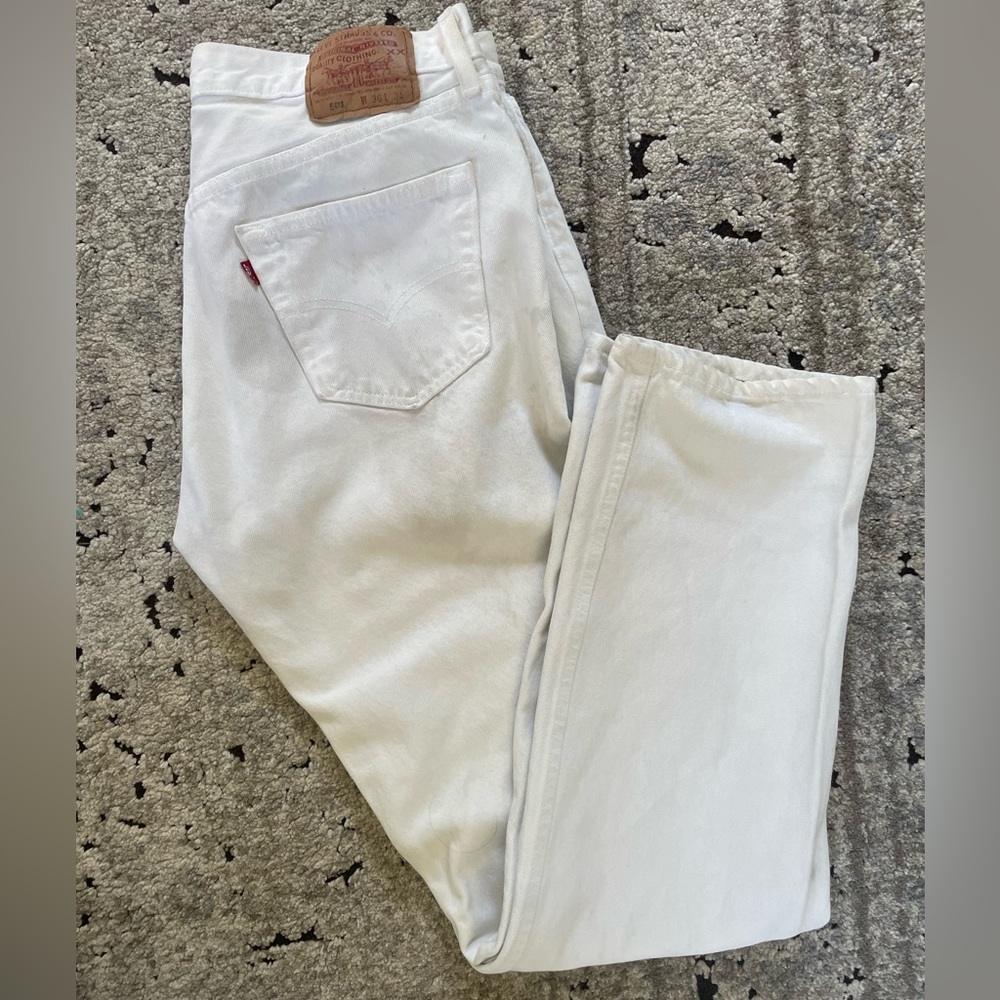 Vintage white Levi’s 501 USA made